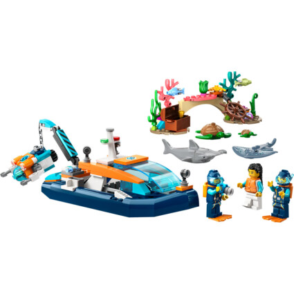 LEGO 60377 Utforskare och dykarbåt
