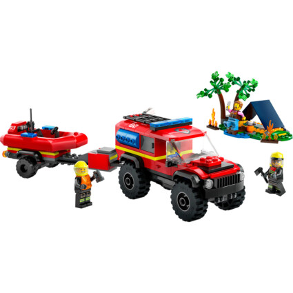 LEGO 60412 4x4 Brandbil med räddningsbåt