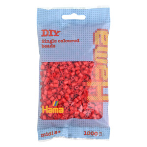 HAMA MIDI BEADS 1000 PCS RED