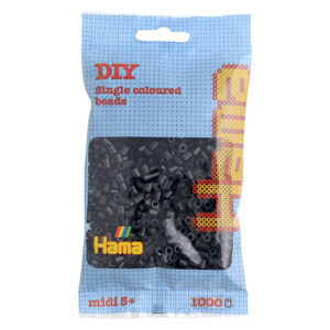 HAMA MIDI BEADS 1000 PCS BLACK
