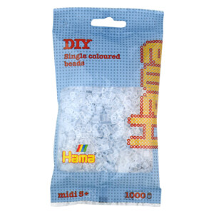 HAMA MIDI BEADS 1000 PCS CLEAR