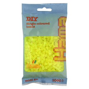 HAMA MIDI BEADS 1000 PCS NEON YELLOW