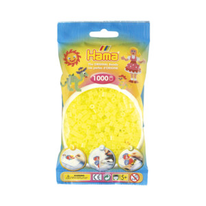 HAMA MIDI BEADS 1000 PCS NEON YELLOW