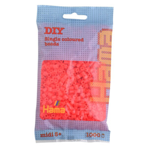 HAMA MIDI BEADS 1000 PCS NEON RED