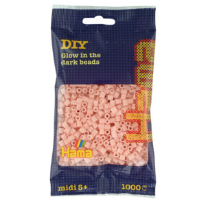 HAMA MIDI BEADS 1000 PCS GLOW RED