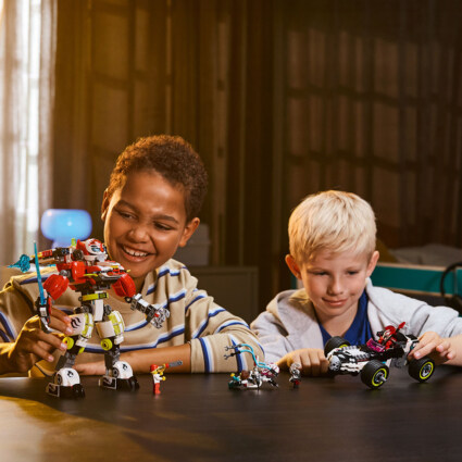 LEGO 71497 Coopers tigerrobot och Zeros hot rod-bil