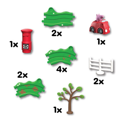 Greta Gris Whizz Around Röd Bil