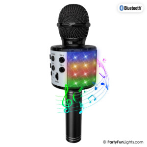 Karaokemikrofon med högtalare och LED