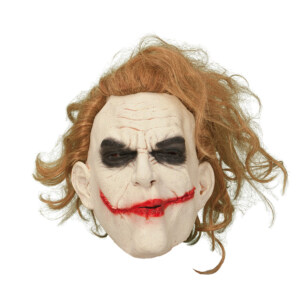 Latexmask Joker med hår