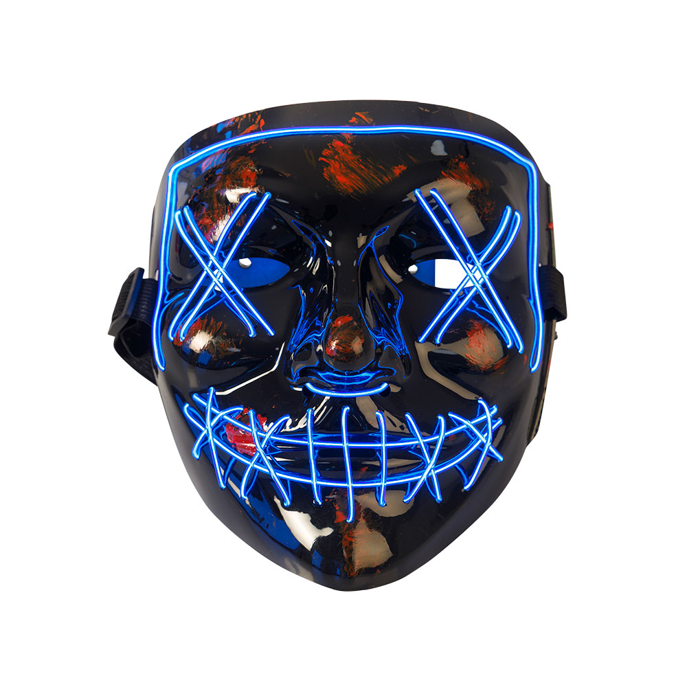 Blå led-mask - lekextra.se