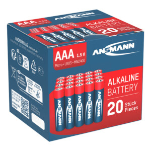 20-pack AAA-batterier