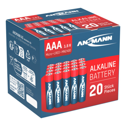 20-pack AAA-batterier