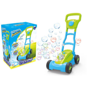 Gräsklippare med såpbubblor